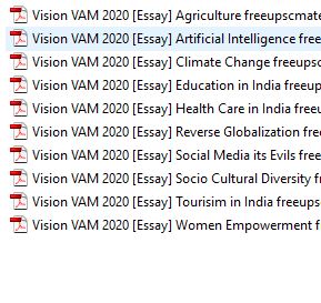 vision ias current essay topics