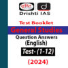 Drishti IAS General Studies Test Booklets 2024 Test (1-12) Question ...